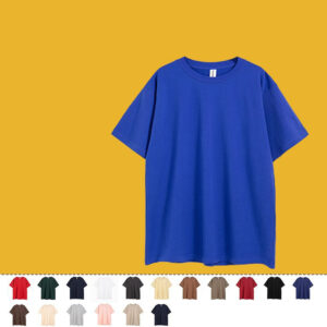 AG260g Chinese Trend Oversized Drop Shoulder T-Shirt, Thick and Loose, Men's Khaki American Retro Heavyweight Short Sleeve, Custom Logo