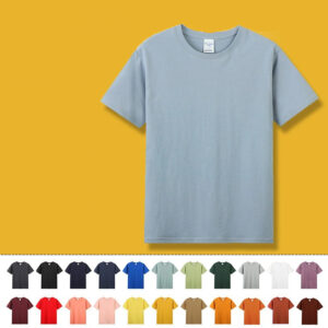 AG40 double yarn combed cotton short sleeve 210g blank plain T-shirt for printing team uniforms, cultural shirts, and logo printing