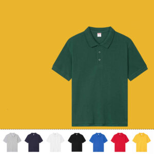 AG 230g all-cotton solid color mesh Polo shirt, loose fit, turn-down collar, short sleeves, standard style for corporate team building with printed or embroidered logo