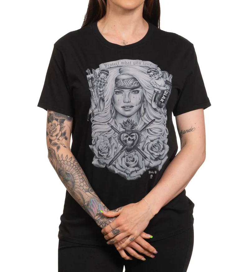 Womens Issue Baby G-neck Black